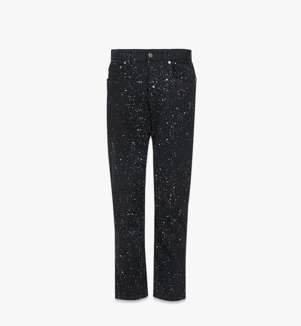 Denim-Jeans mit gedrucktem Galaxy-Motiv 1